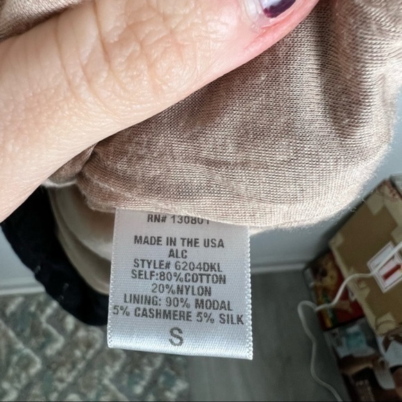 A.L.C. Black Lace Overlay Sheath Dress Womens Long Sleeve Fitted Size Small - Picture 4 of 10